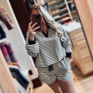 Striped Black and White Women's Set